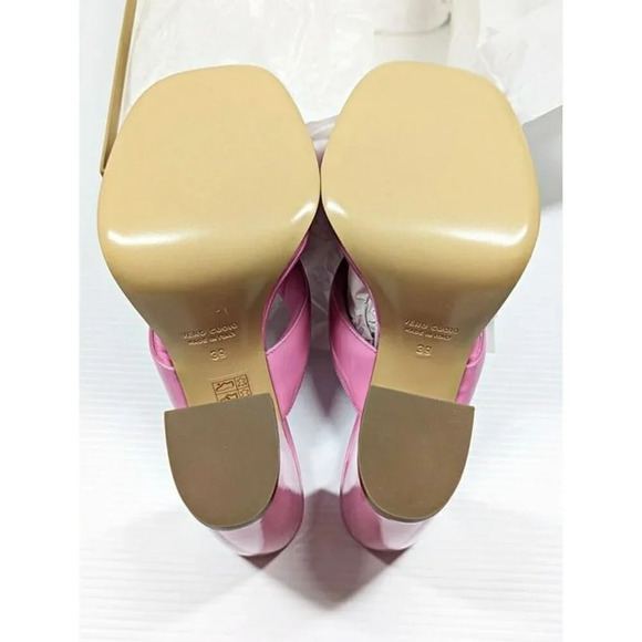 Gia Borghini Women's Gia 17 Pink Patent Platform Sandals Size 39 IT (MSRP $475) - Picture 10 of 11